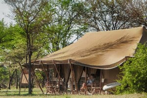 Exterior of the tent.