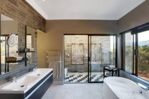 En suite bathroom.