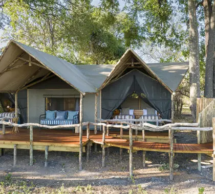 The family tent at Shinde Footsteps.