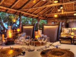 Meals are served in the private dining area by your personal chef and waitress.
