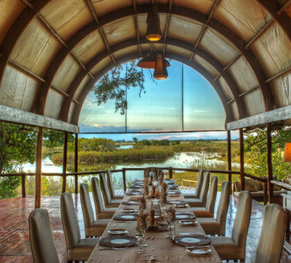 The dome-shaped dining room adds something special to your mealtimes. Plus the views are exceptional!
