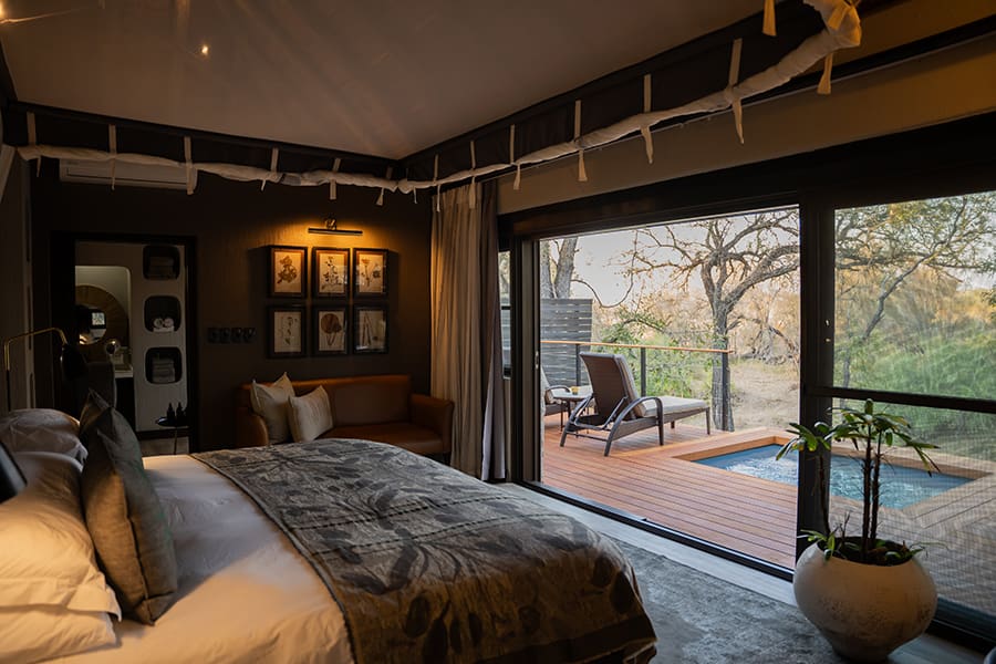 El lugar perfecto para terminar un día de safari aventurero, en una suite de lujo.