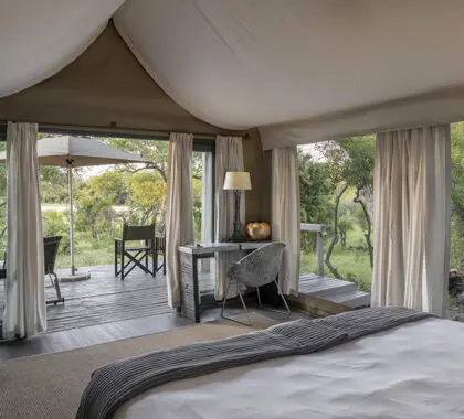 Interior de la Luxury Tented Suite.