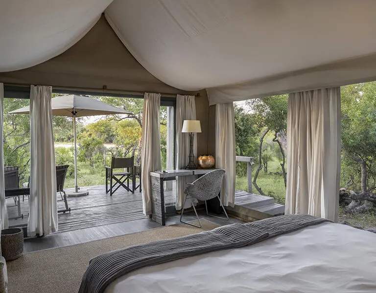 Luxury Tented Suite interior.