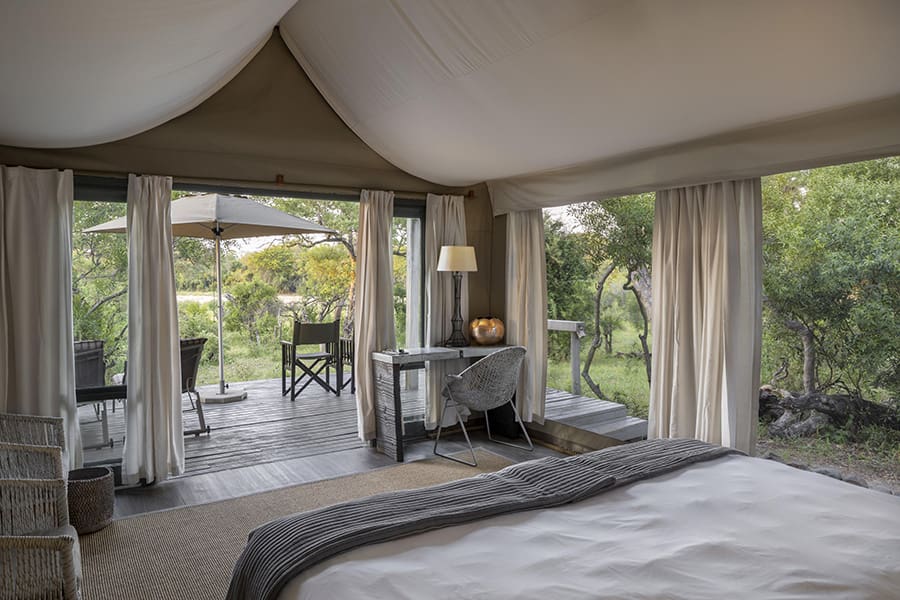 Interior de la Luxury Tented Suite.