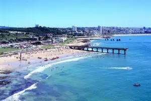 Port Elizabeth beach and the popular boardwalk.