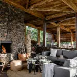 Chimenea en el salón.