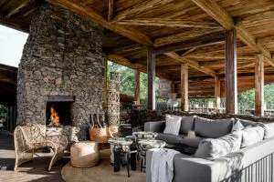 Chimenea en el salón.
