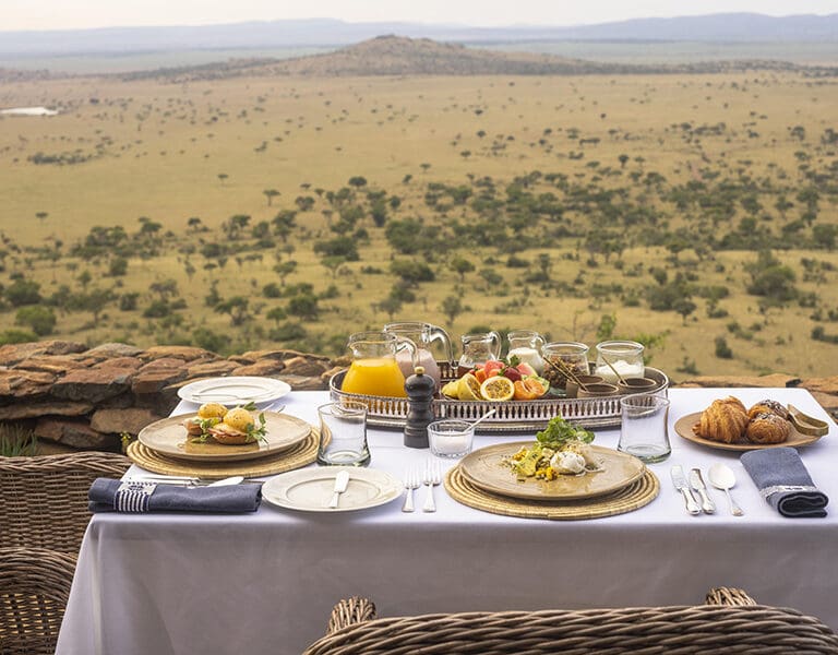 Alfresco dining with a view.