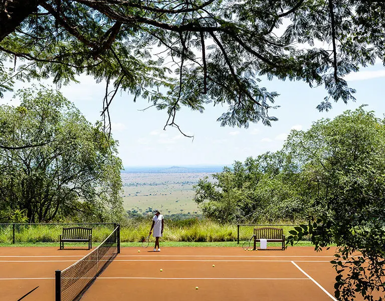 Fancy a game of tennis surrounded by the African wilderness?
