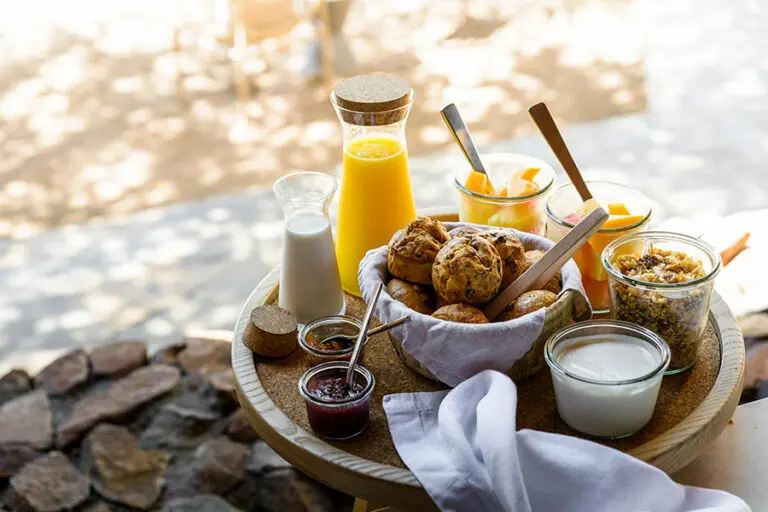A breakfast tray.