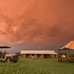 The camp ground of Singita Explore.