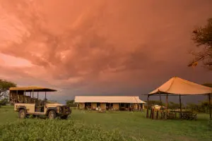 The camp ground of Singita Explore.