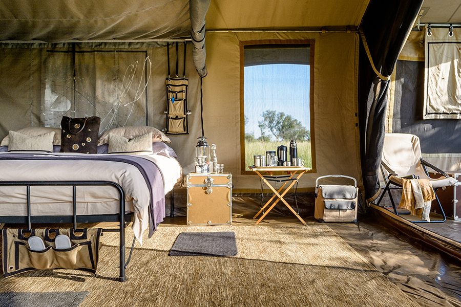 Singita Explore's luxury en suite tent.