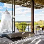 La lujosa cama en el cielo del Singita Lebombo Lodge.