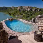 Vistas sensacionales desde la piscina.