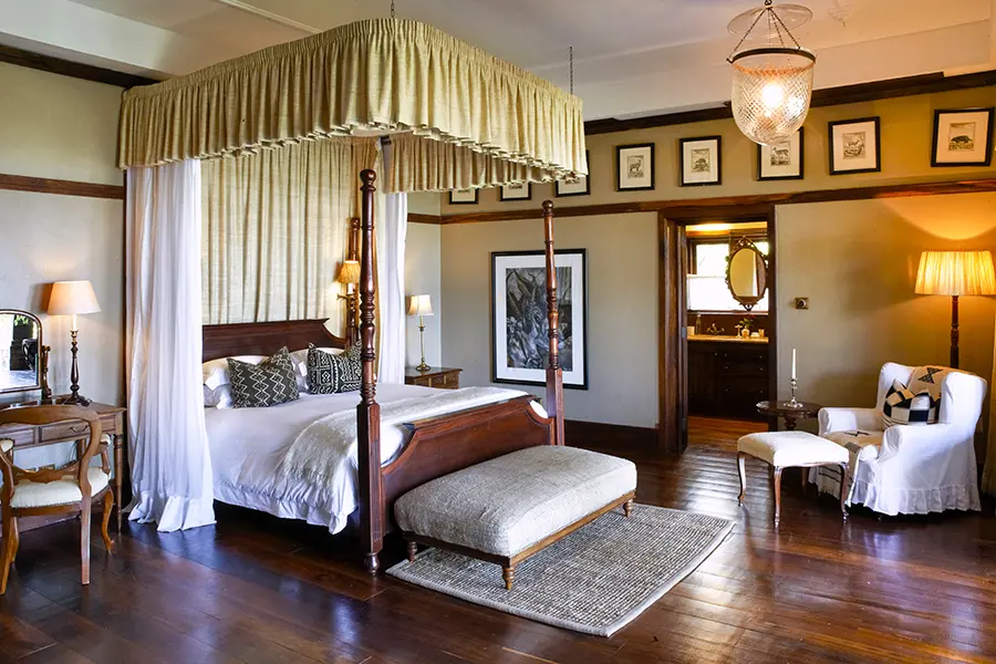 Comfortable king sized bed.
