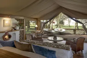 Sirikoi Luxury Tent interior and view.