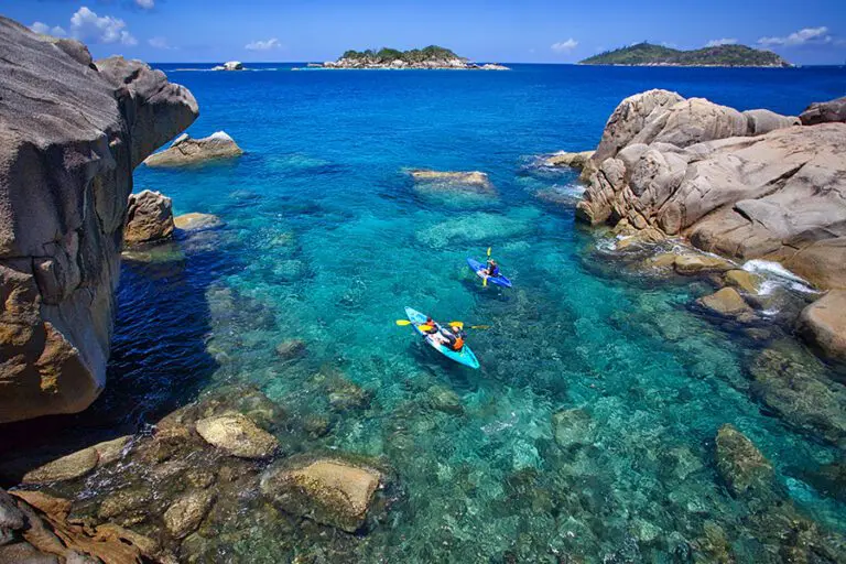 Explore coves and coastlines by kayak.