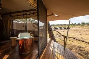 Bath tubs encased in copper and superb views from your suite deck.
