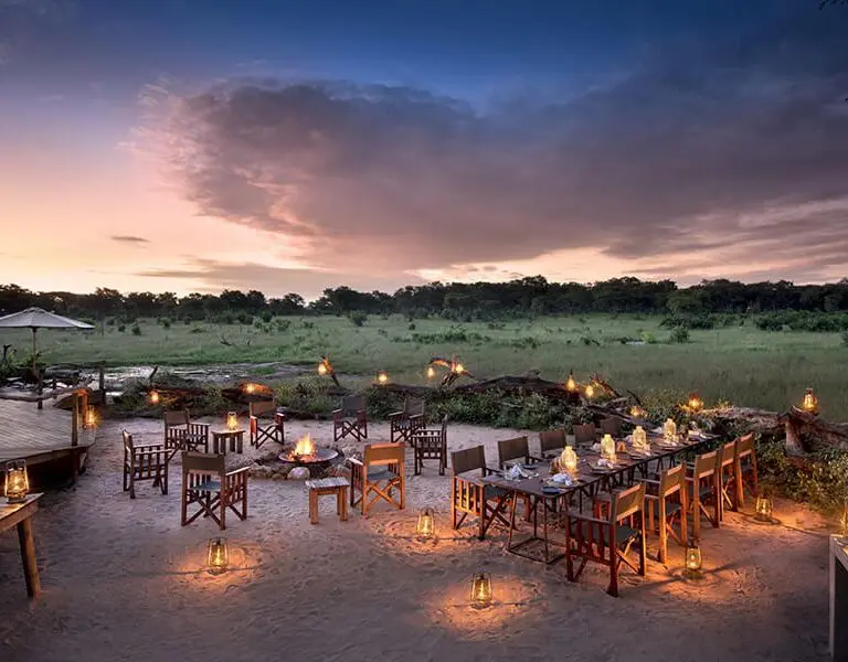 Ambient outdoor dining. 