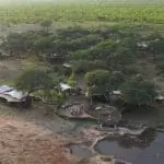 Aerial view of camp.