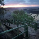Watch the sun set over the Serengeti plains from your private balcony.
