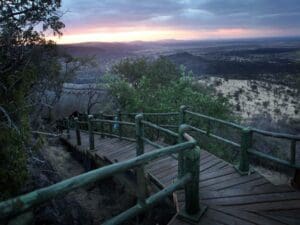 Watch the sun set over the Serengeti plains from your private balcony.