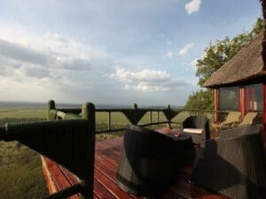 At the right time of year you can watch the wildebeest migration from the lodge's viewing decks.