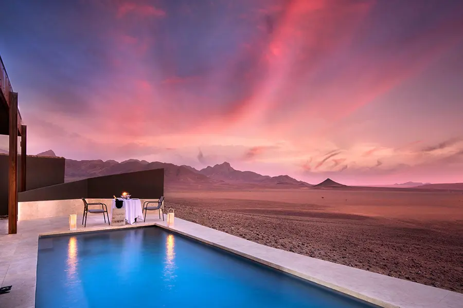 Impresionantes puestas de sol y amaneceres | Sossusvlei Desert Lodge
