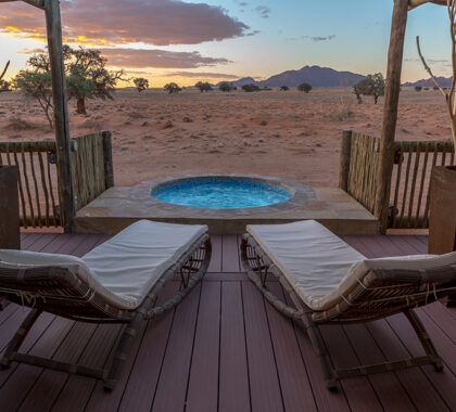 Private plunge pool at Sossusvlei Lodge.