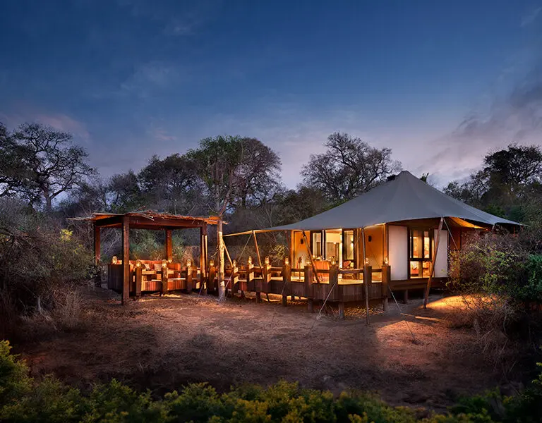 Ngala Tented Camp's luxurious tented suites.