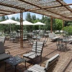 Patio de degustación de vinos.