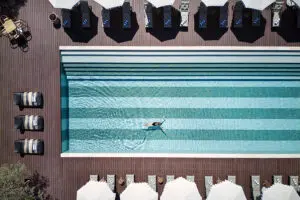 Heated swimming pool.