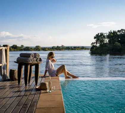 Lounge by the swimming pool.