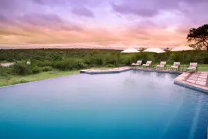 La piscina del campamento de Kirkman.