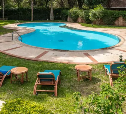 Piscina en la Casa de Waine.