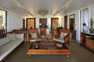Presidential pool villa living room.