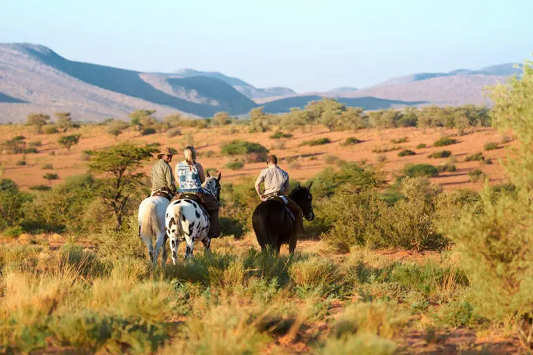Horse riding on offer at The Motse at Tswalu.