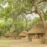 Exterior del chalé Tafika Camp.