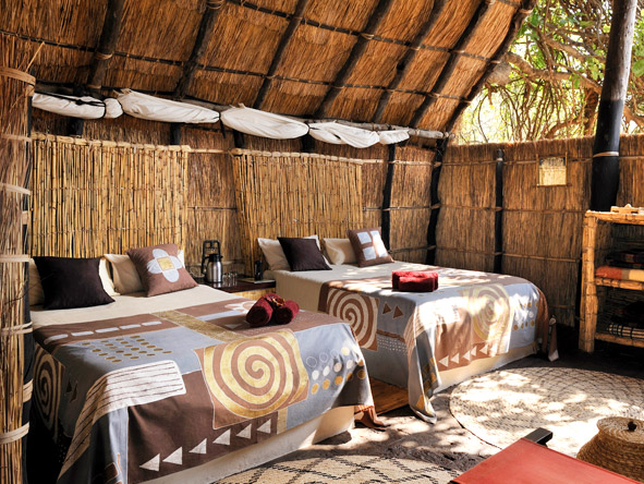 Tafika's chalets are simple but spacious; most are furnished with two double beds.