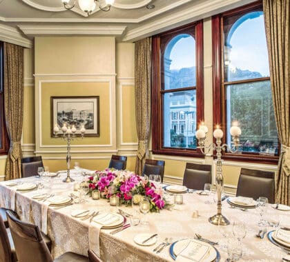 Delightful dinning and decor.