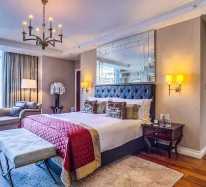 Sleep soundly in your king-sized bed.
