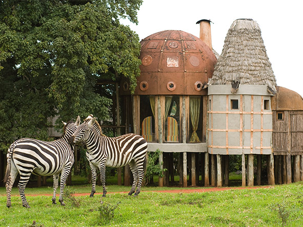 Many Tanzanian lodges have their lawns kept neat by grazing zebra - always a winner with the kids!