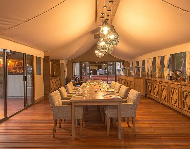 The dining room.