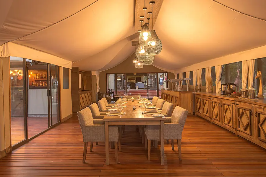 The dining room.