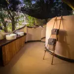 A truly unique experience - a complete outdoor bathroom.