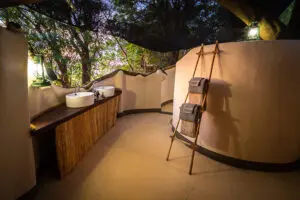 A truly unique experience - a complete outdoor bathroom.