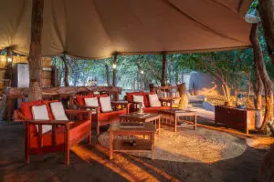Spend hot days in the cool atmosphere of the main tent.