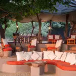 Large, airy tents with great views form part of the main camp area.